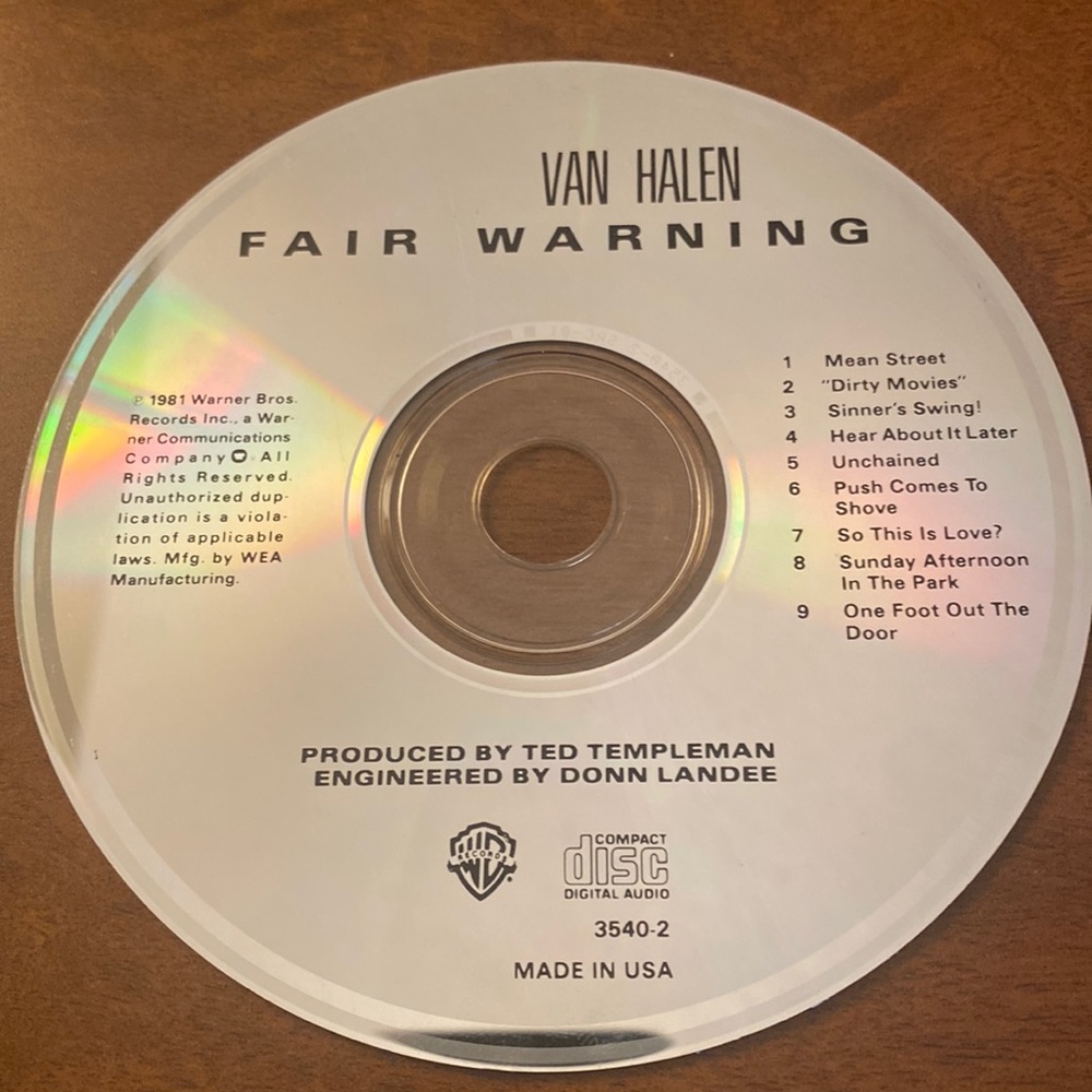 CD: Van Hellen / Fair Warning